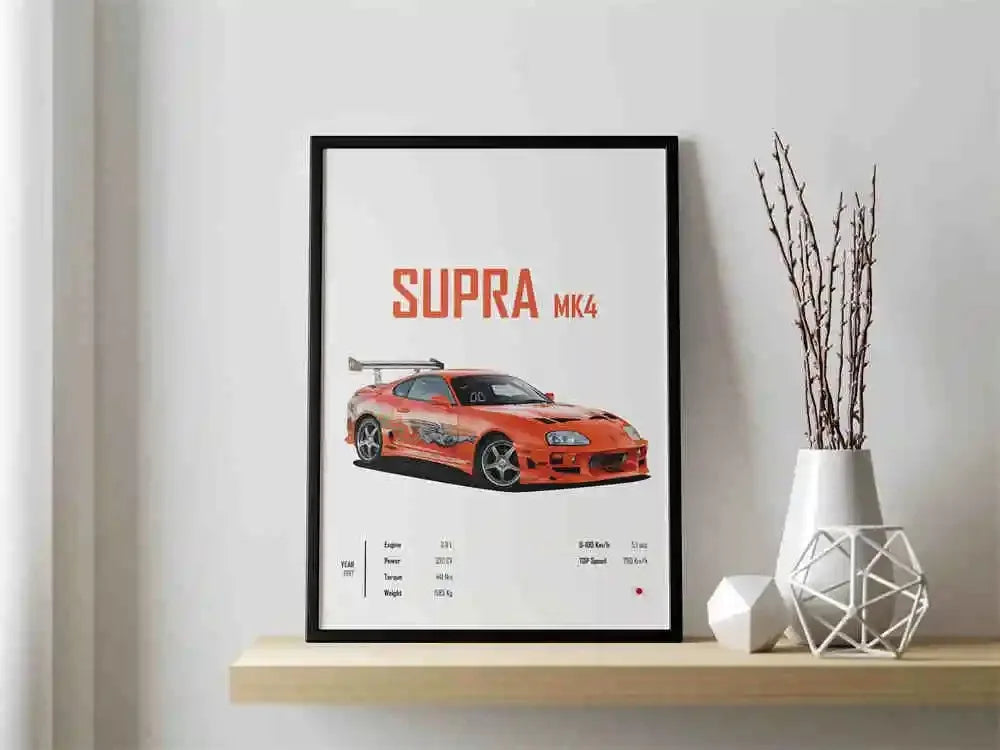 The JDM Legends Collection: Retro Supercar Canvas Art