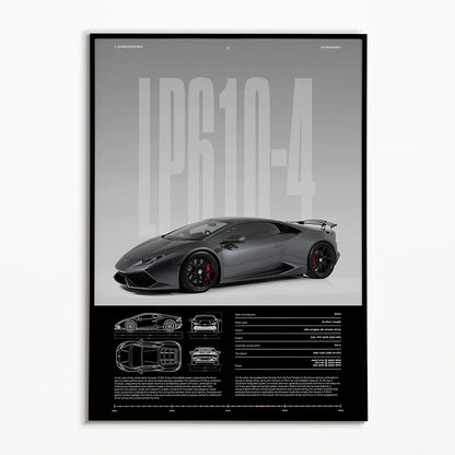 The Heritage Garage Series: Classic Black & White Car Canvas Art