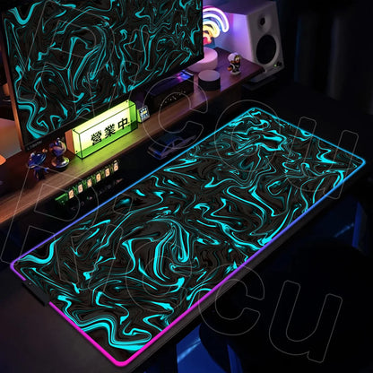 Puzzle Edition: XXL RGB Extended Gaming Desk Mat with Custom LED Lighting