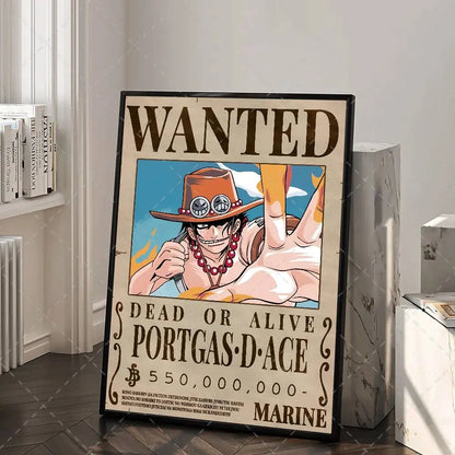 One Piece Wanted Poster – Anime Canvas Wall Art