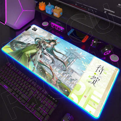 RGB LED Gaming Mouse Pad – Anime Desk Mat