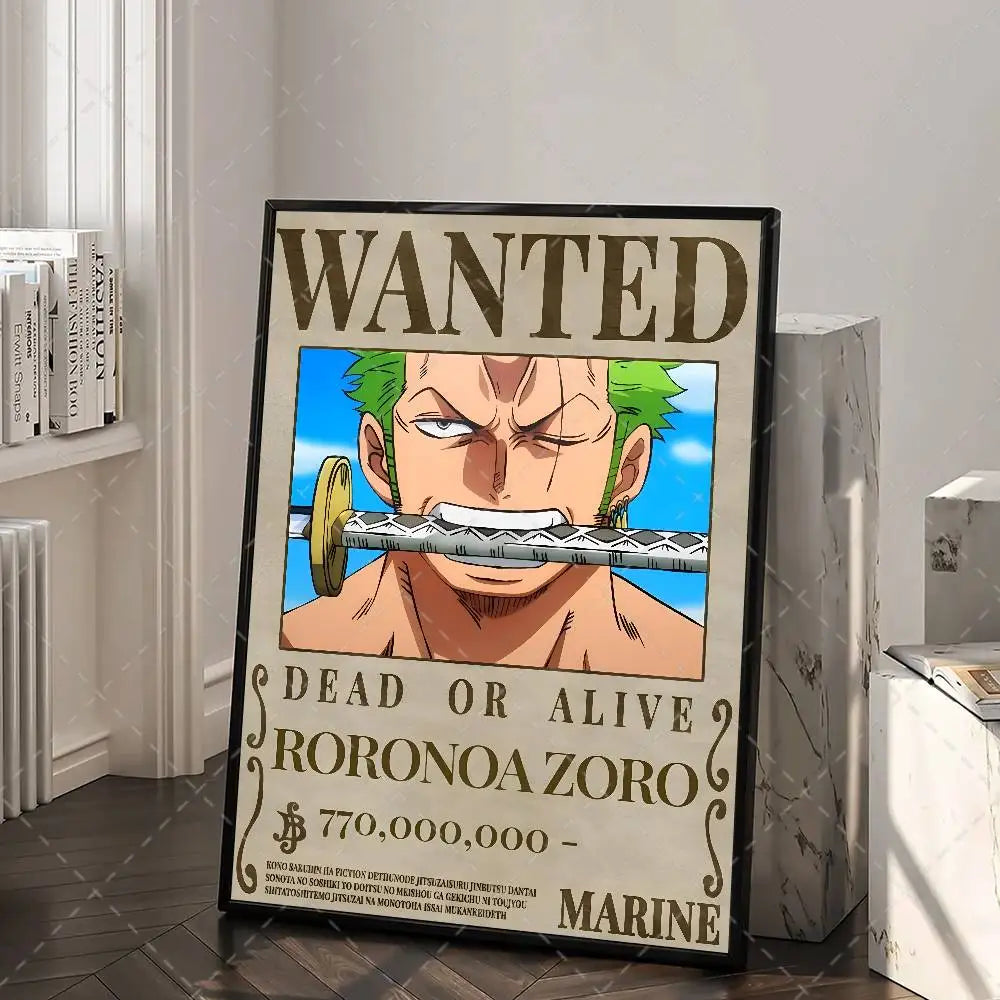 One Piece Wanted Poster – Anime Canvas Wall Art
