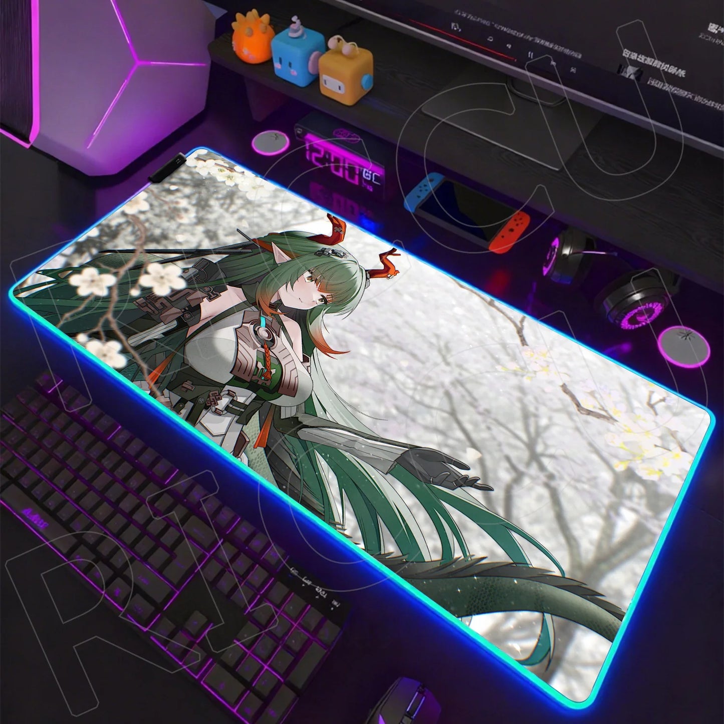 RGB LED Gaming Mouse Pad – Anime Desk Mat