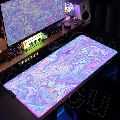 Puzzle Edition: XXL RGB Extended Gaming Desk Mat with Custom LED Lighting