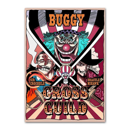 One Piece Anime Canvas Poster – Luffy & Characters Wall Art
