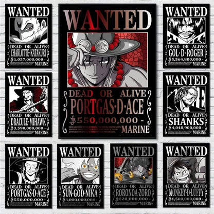One Piece Anime Canvas Poster – Luffy & Characters Wall Art