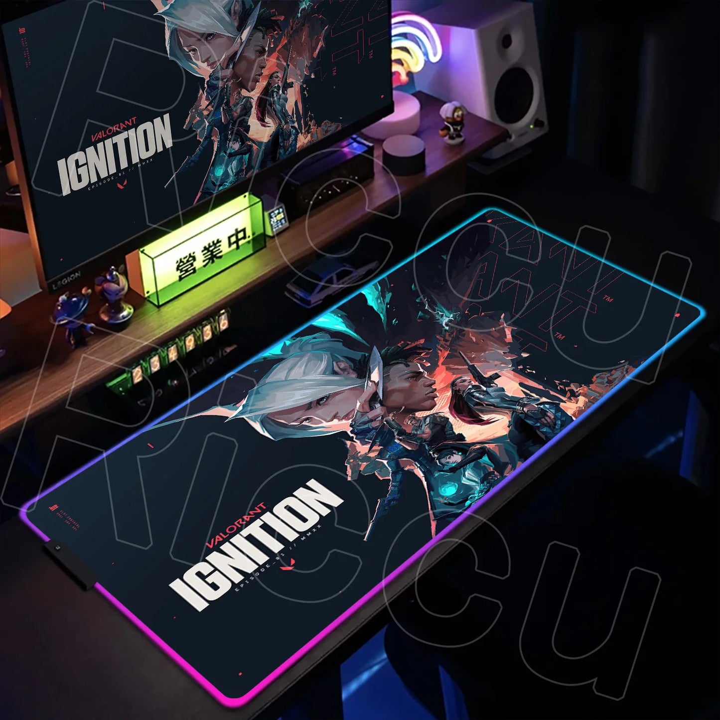 The Lumina Series: Premium RGB Valorant Gaming Desk Mat