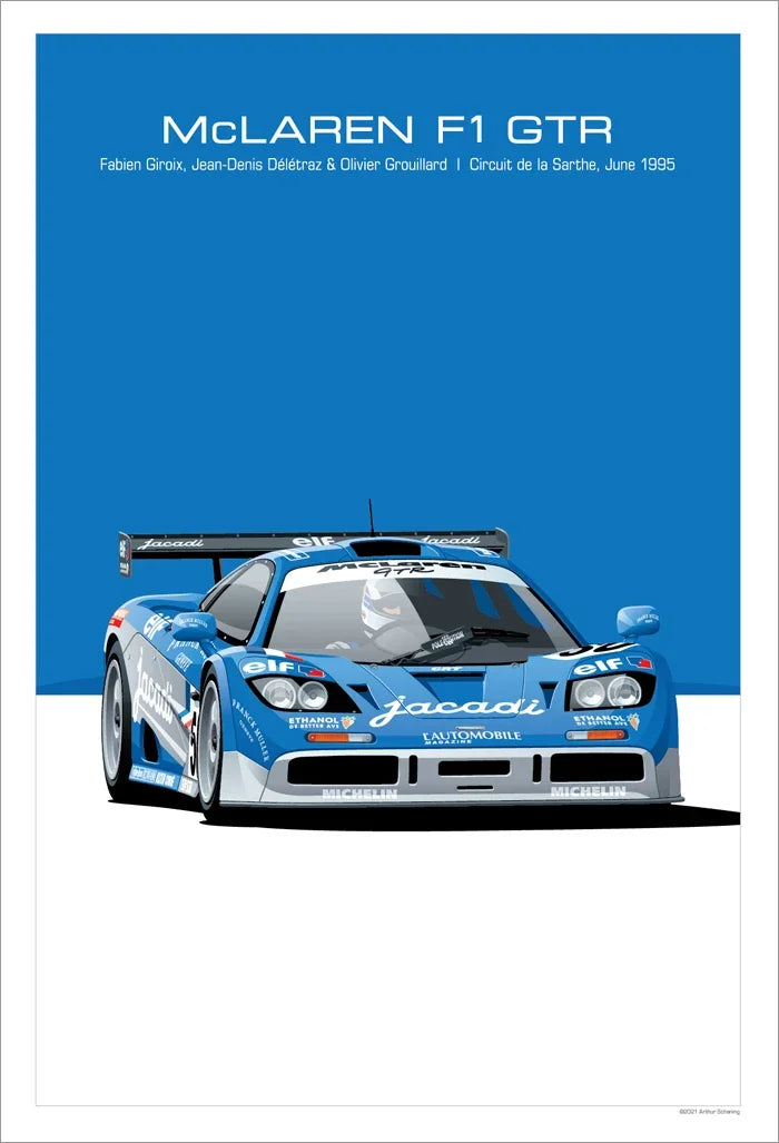 The Heritage Garage Series: Retro Racing GTR Canvas Art