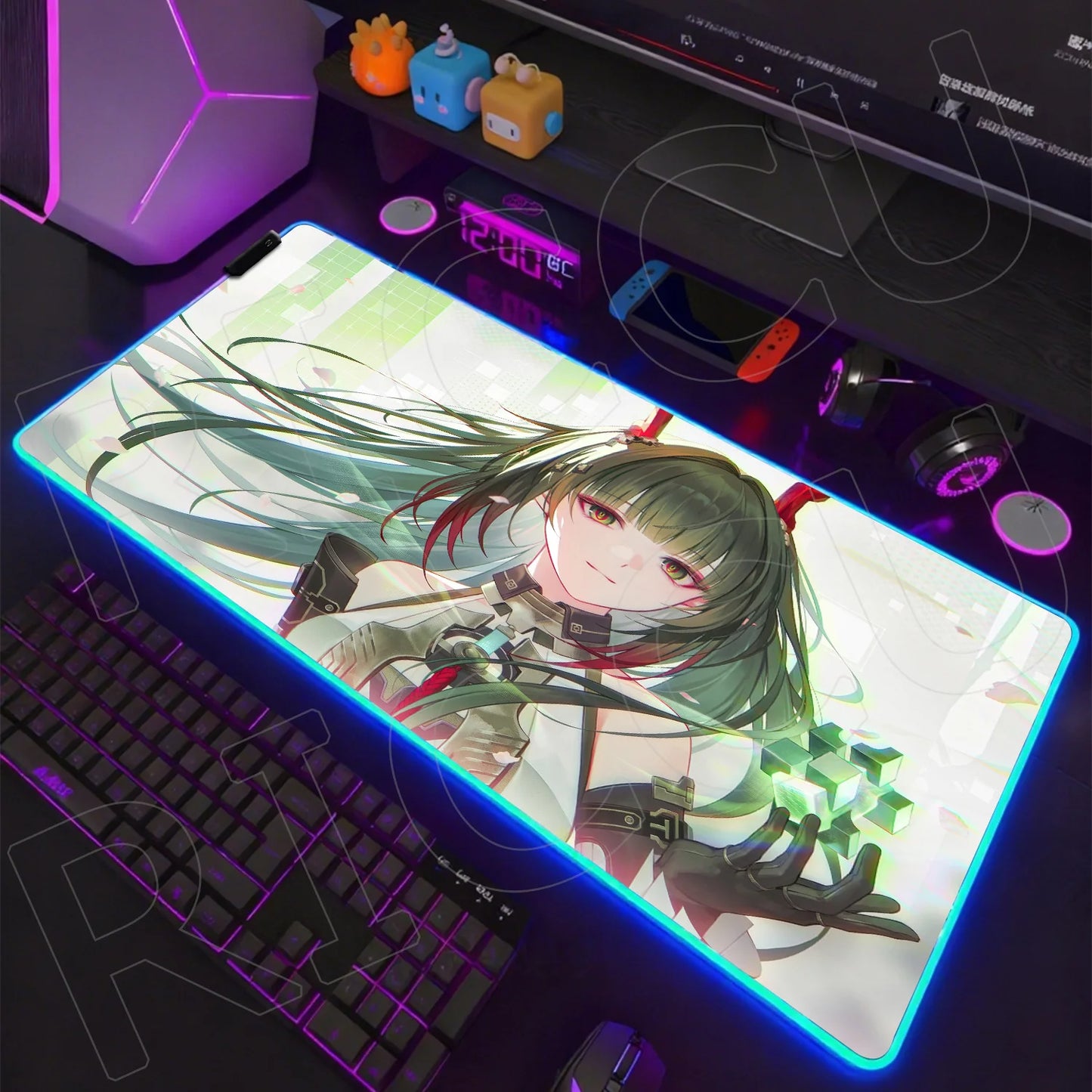 RGB LED Gaming Mouse Pad – Anime Desk Mat