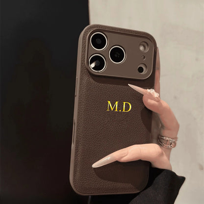 The Monogram Series: Custom Gold Foil Leather Case