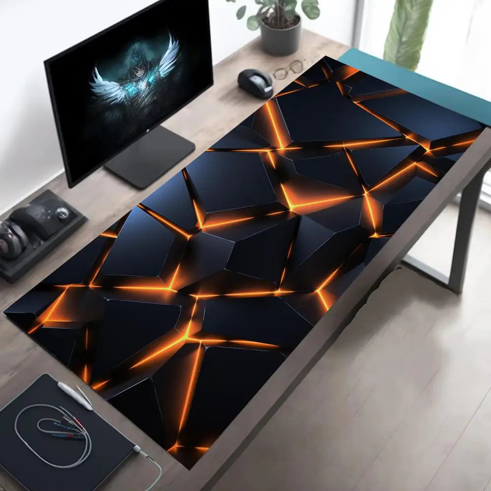 Geometric 3D Mouse Pad – XXL Non-Slip Gaming & Office Desk Mat