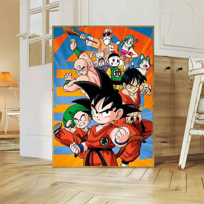 Dragon Ball Anime Canvas Poster – Goku & Vegeta Wall Art
