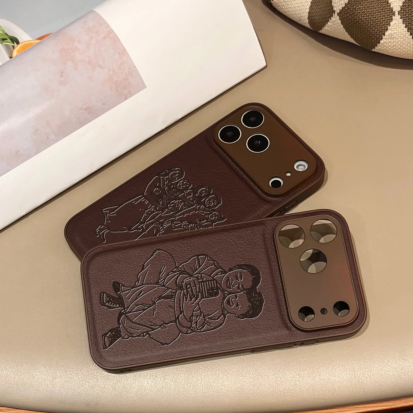 The Engraved Portrait: Custom Line Art Case