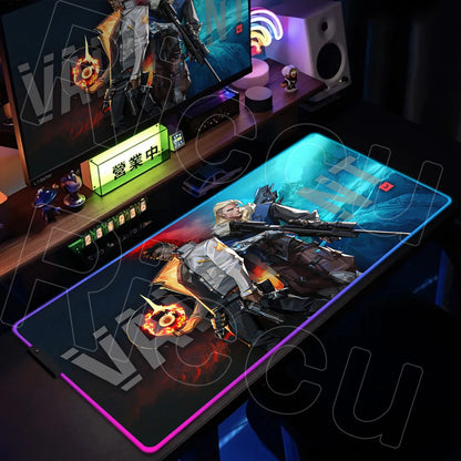 The Lumina Series: Premium RGB Valorant Gaming Desk Mat