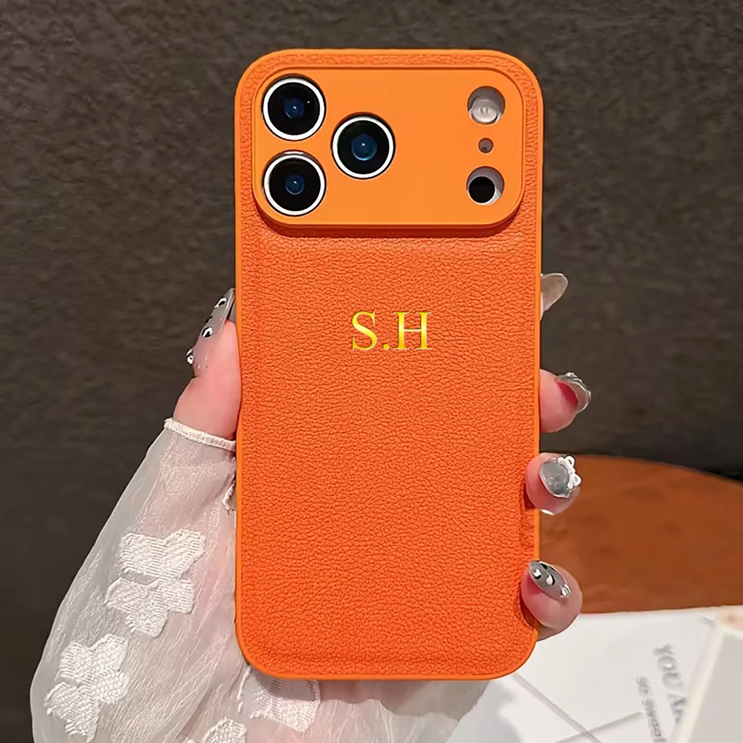 The Monogram Series: Custom Gold Foil Leather Case