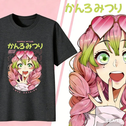 Demon Slayer Mitsuri Cosplay Tee – Premium Cotton Anime T-Shirt