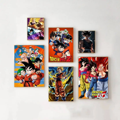 Dragon Ball Anime Canvas Poster – Goku & Vegeta Wall Art
