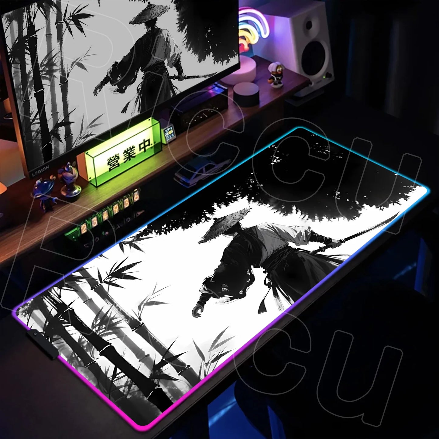 RGB LED Gaming Desk Mat – Large Mouse Pad with Anti-Slip Base