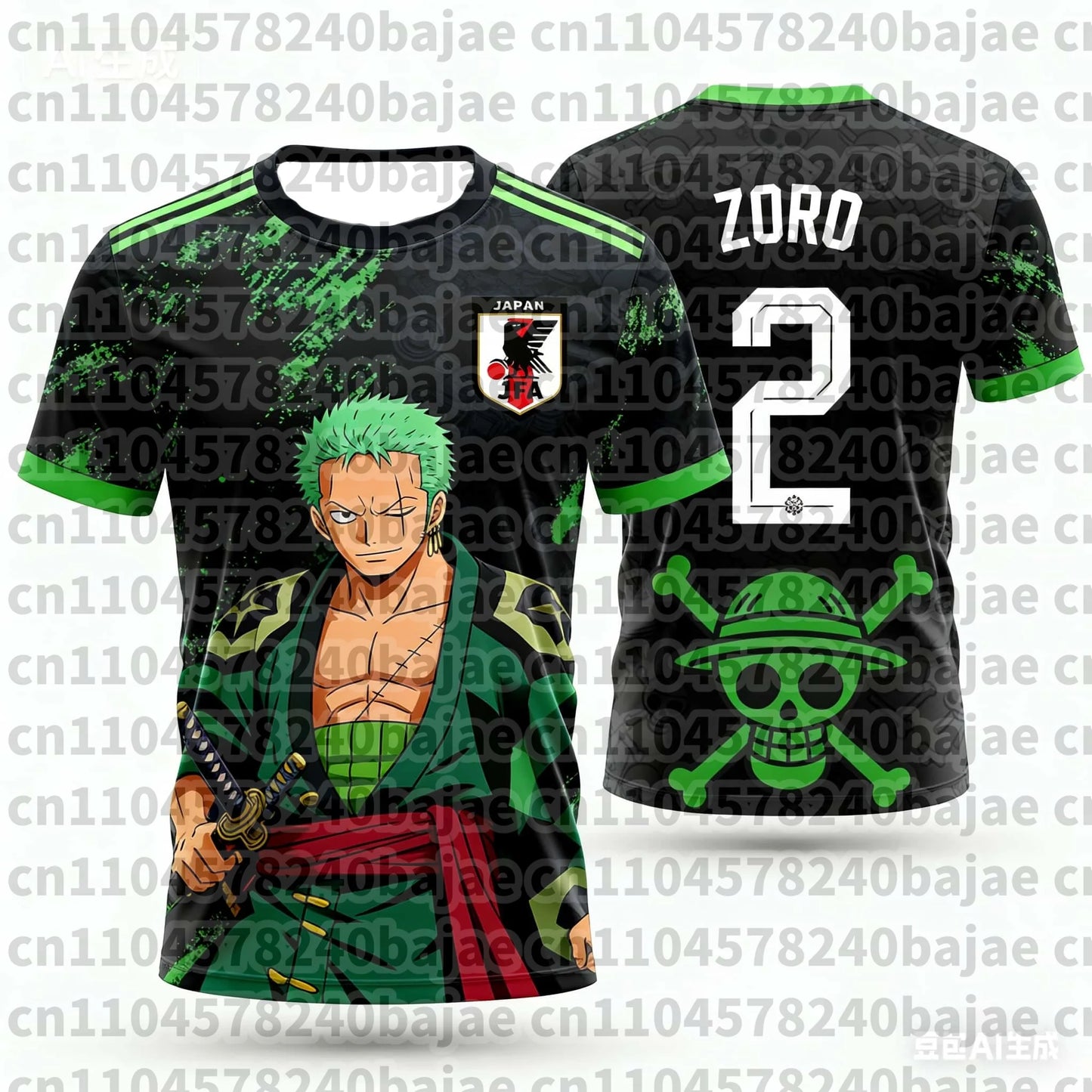 One Piece Luffy Anime Football Jersey