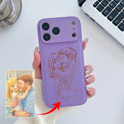 The Keepsake Series: Custom Engraved Photo Line Art Case