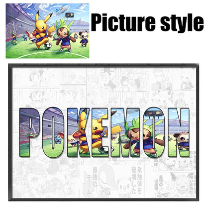 Pokémon Pikachu Custom Name Poster – Anime Canvas Wall Art
