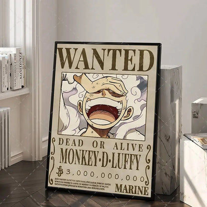 One Piece Wanted Poster – Anime Canvas Wall Art