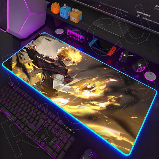 RGB LED Gaming Mouse Pad – XXL Anime Desk Mat with HD Printing