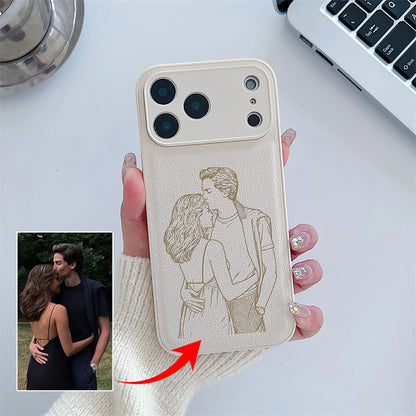 The Engraved Portrait: Custom Line Art Case