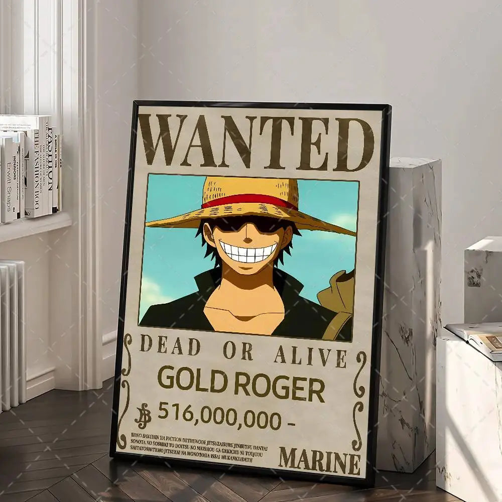 One Piece Wanted Poster – Anime Canvas Wall Art