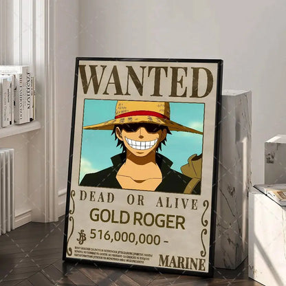 One Piece Wanted Poster – Anime Canvas Wall Art