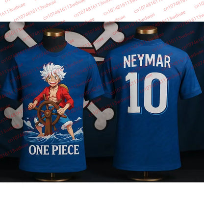 One Piece Anime Costume T-Shirt | Luffy Football Jersey
