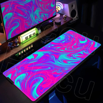 Puzzle Edition: XXL RGB Extended Gaming Desk Mat with Custom LED Lighting