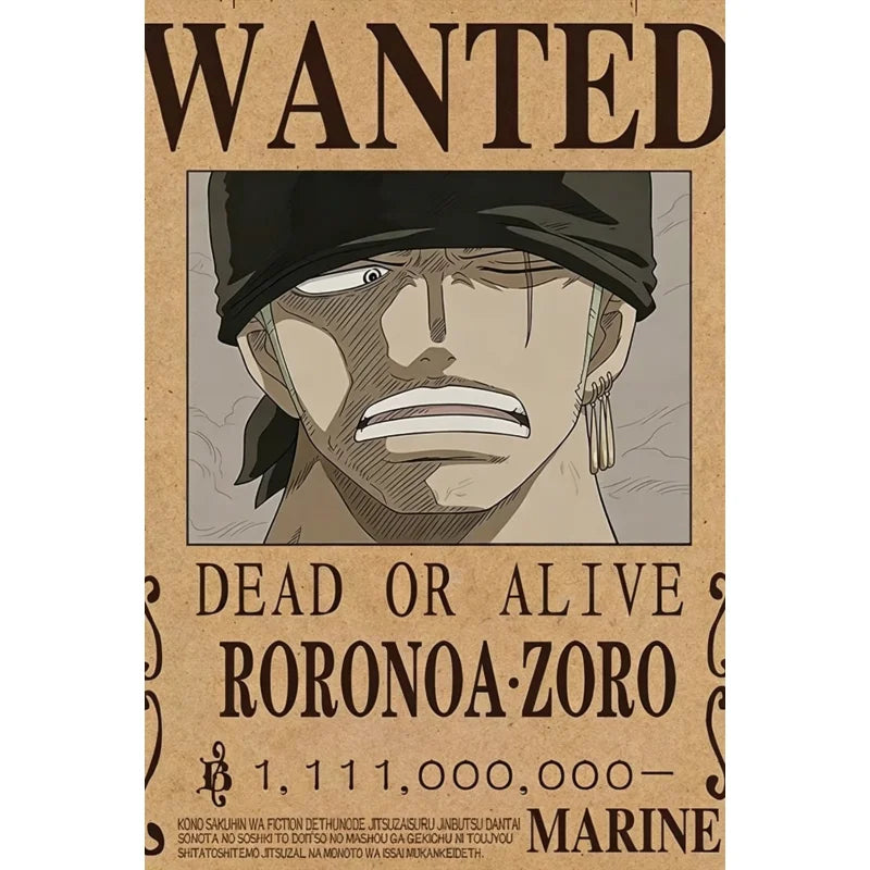 One Piece Anime Canvas Poster – Luffy & Zoro Wall Art