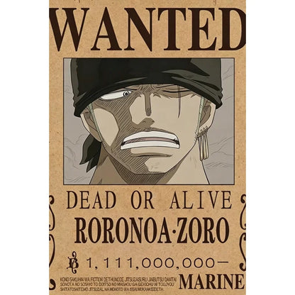 One Piece Anime Canvas Poster – Luffy & Zoro Wall Art