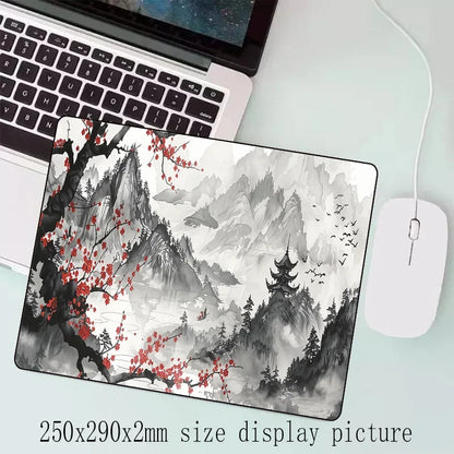 Sakura Scenery Mouse Pad – Cherry Blossom & Landscape Gaming Desk Mat