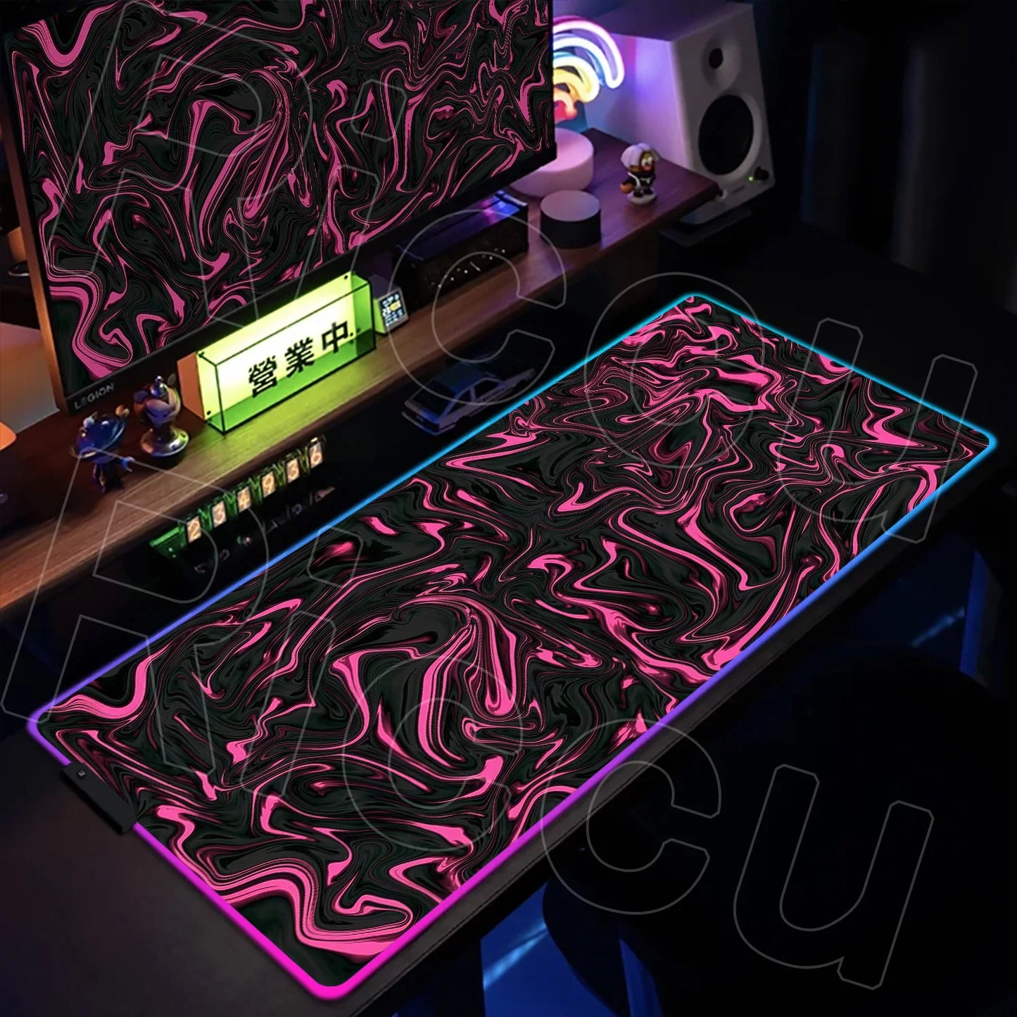 Puzzle Edition: XXL RGB Extended Gaming Desk Mat with Custom LED Lighting