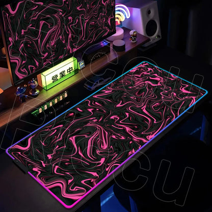 Puzzle Edition: XXL RGB Extended Gaming Desk Mat with Custom LED Lighting