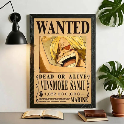 One Piece Wanted Poster Canvas Print