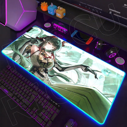 RGB LED Gaming Mouse Pad – Anime Desk Mat