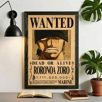 One Piece Wanted Poster Canvas Print