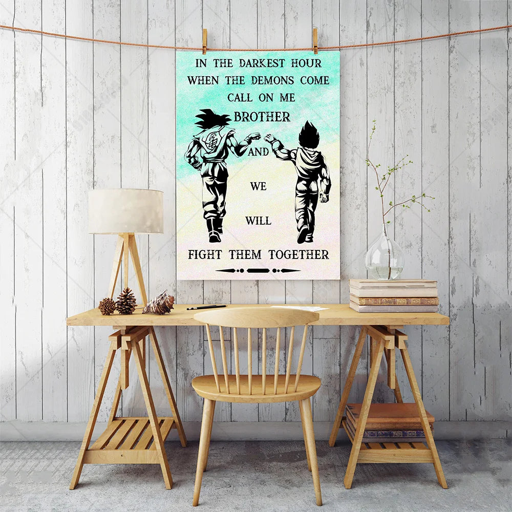 Dragon Ball Z Anime Canvas Poster – Goku & Vegeta Wall Art