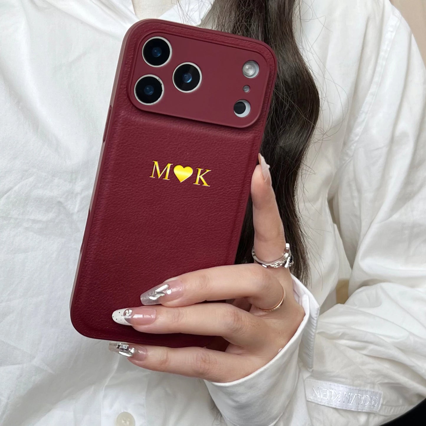 The Monogram Series: Custom Gold Foil Engraved Leather Case