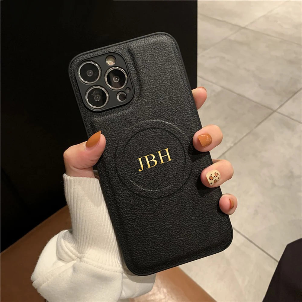 The Monogram Series: Magnetic Custom Leather Case
