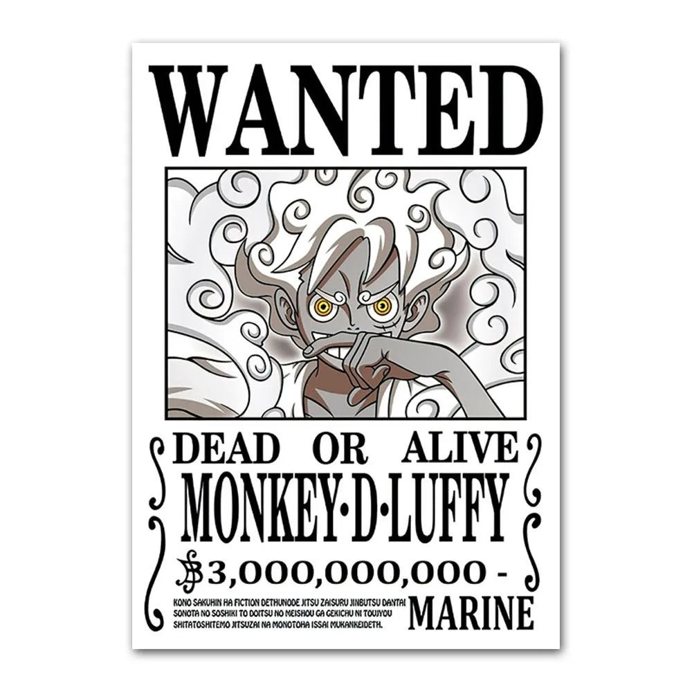 One Piece Anime Canvas Poster – Luffy & Characters Wall Art
