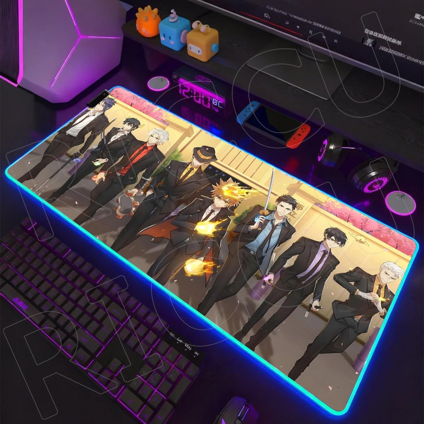 RGB LED Gaming Mouse Pad – XXL Anime Desk Mat with HD Printing