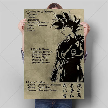 Dragon Ball Z Anime Canvas Poster – Goku & Vegeta Wall Art