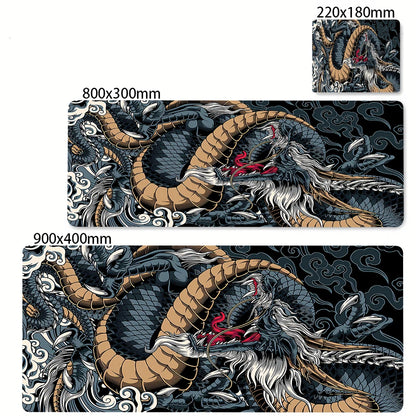 XL Gaming Mouse Pad – Black & White Dragon