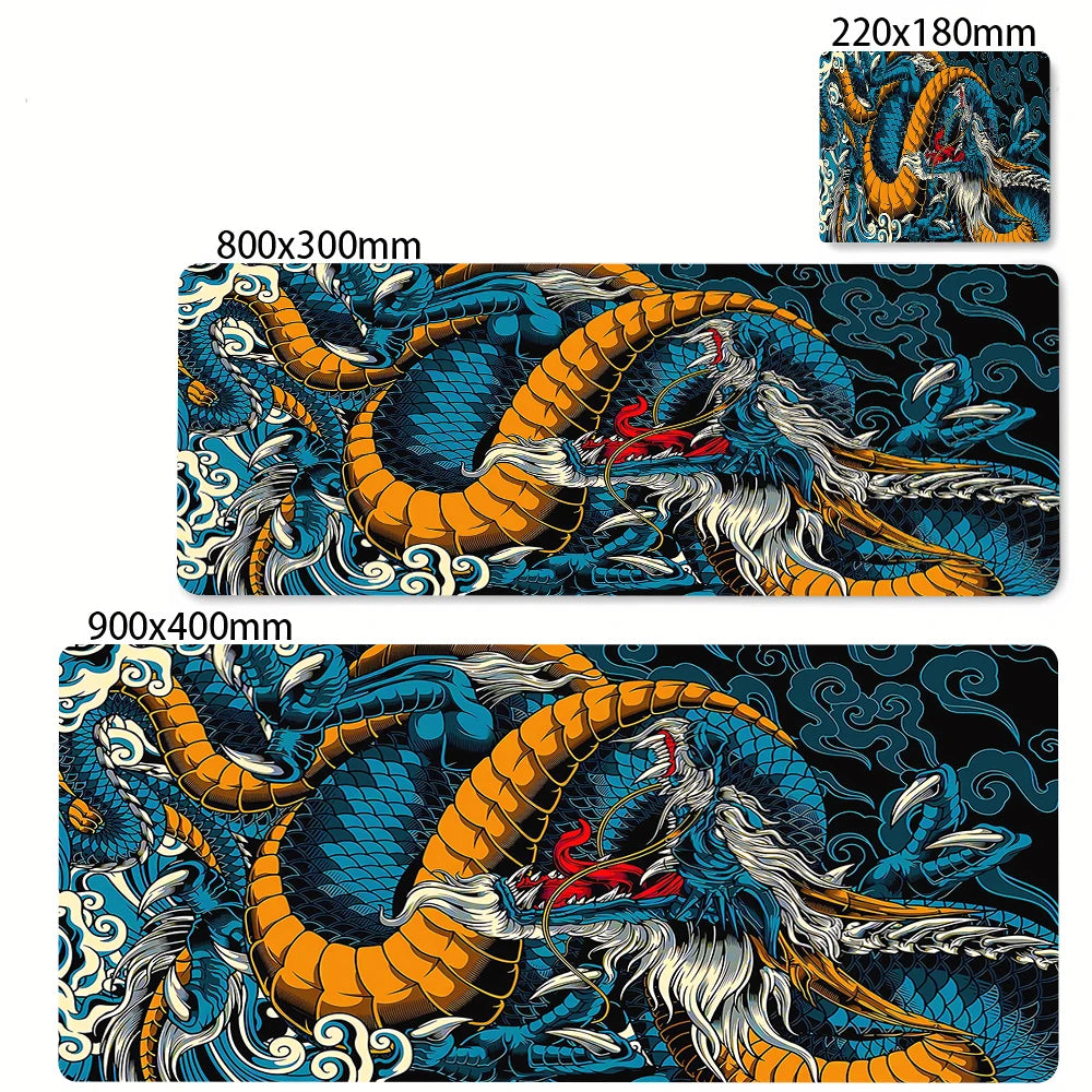 XL Gaming Mouse Pad – Black & White Dragon