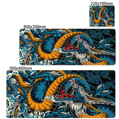 XL Gaming Mouse Pad – Black & White Dragon