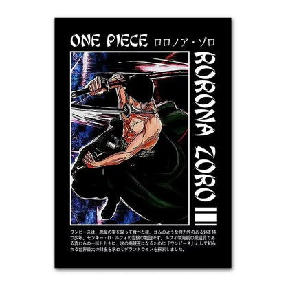 One Piece Anime Canvas Poster – Luffy & Characters Wall Art